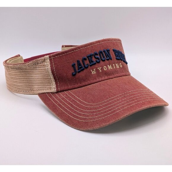 Jackson Hole Wyoming Visor Legacy Snapback Adjustable Outdoor Hiking Sun Shade - Picture 1 of 5
